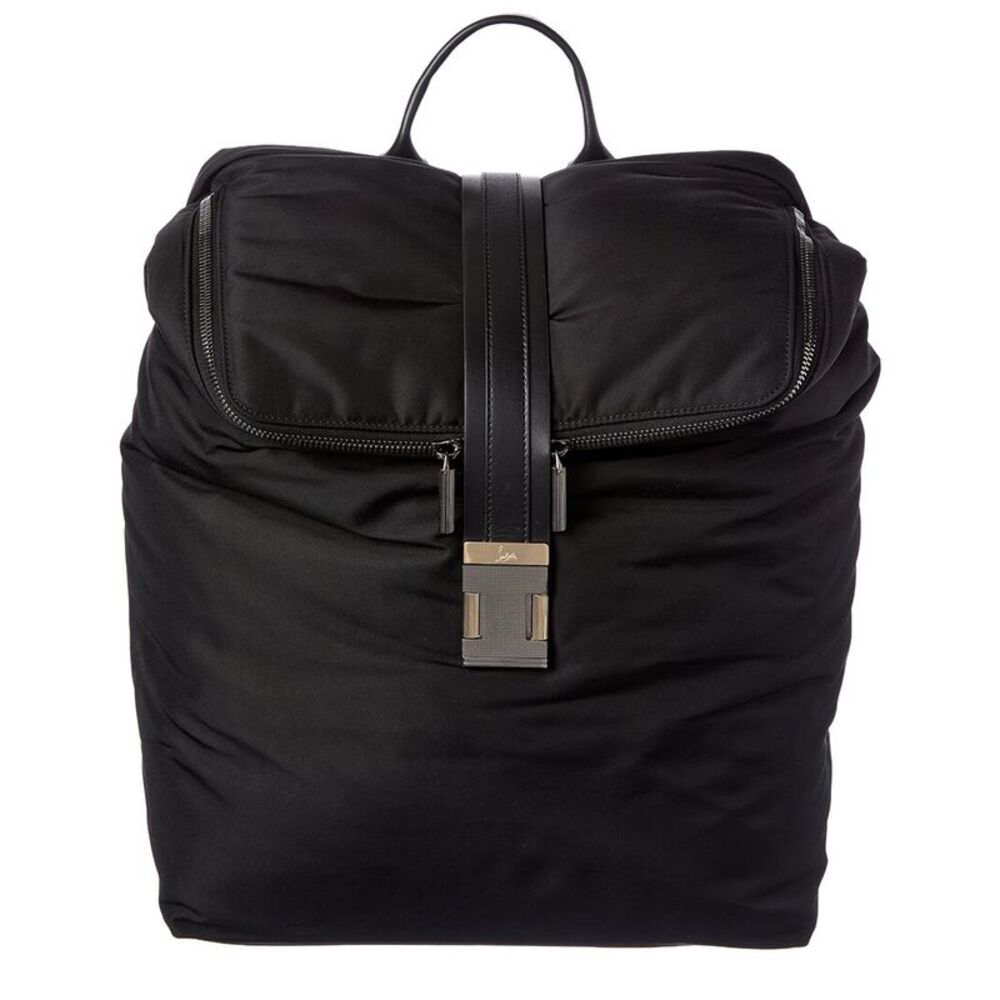 Christian Louboutin Canvas Backpack, Black